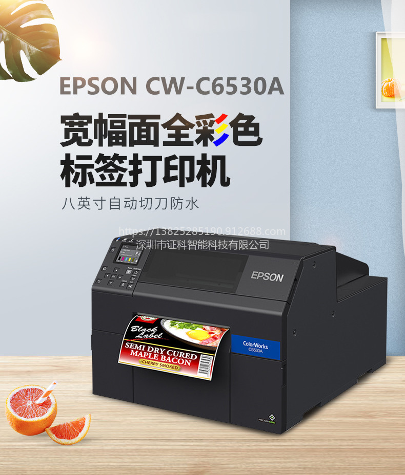 爱普生 CW-C6530P保洁品彩色标签标签打印机全国联保图片
